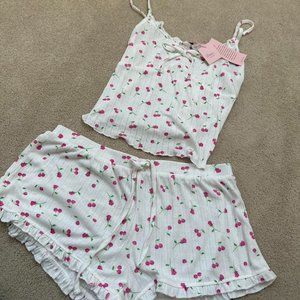 Boux Avenue Womens Pink and White Pajamas